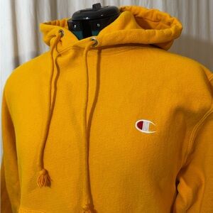Vintage 90s Y2K Champion Yellow Hoodie rare color men’s size small unisex fit